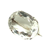 Antique Victorian (1837 - 1901) Sterling Silver Rock Crystal Brooch