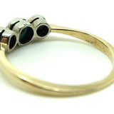 Antique Victorian (1837 - 1901) Turquoise & 9ct Gold Ring (Size: N)