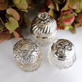 Antique Victorian 1837 Sterling Silver & Glass Jewellery Box