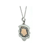Antique Victorian 1855 Silver Medallion Pendant Necklace