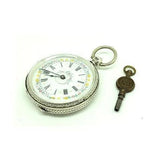 Antique Victorian 1882 Sterling Silver Pocket Watch