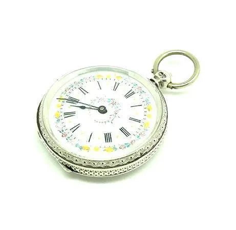 Antique Victorian 1882 Sterling Silver Pocket Watch