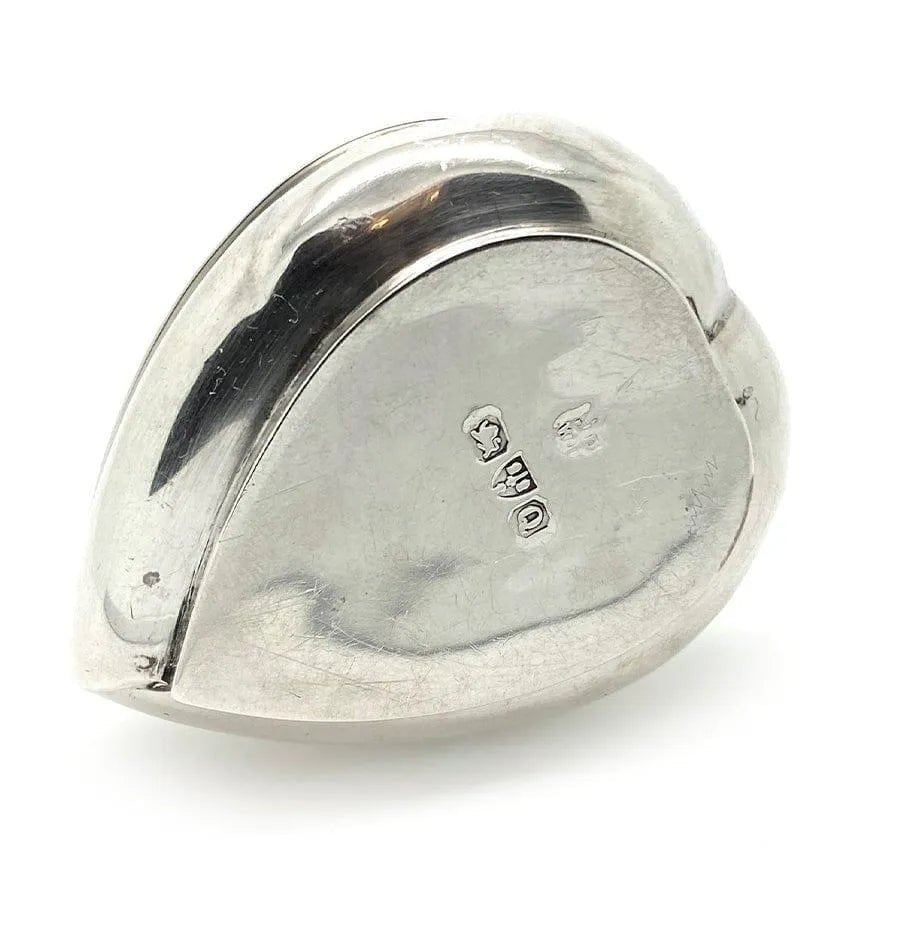 Antiguo joyero victoriano de 1899 con corazón de plata, view 5