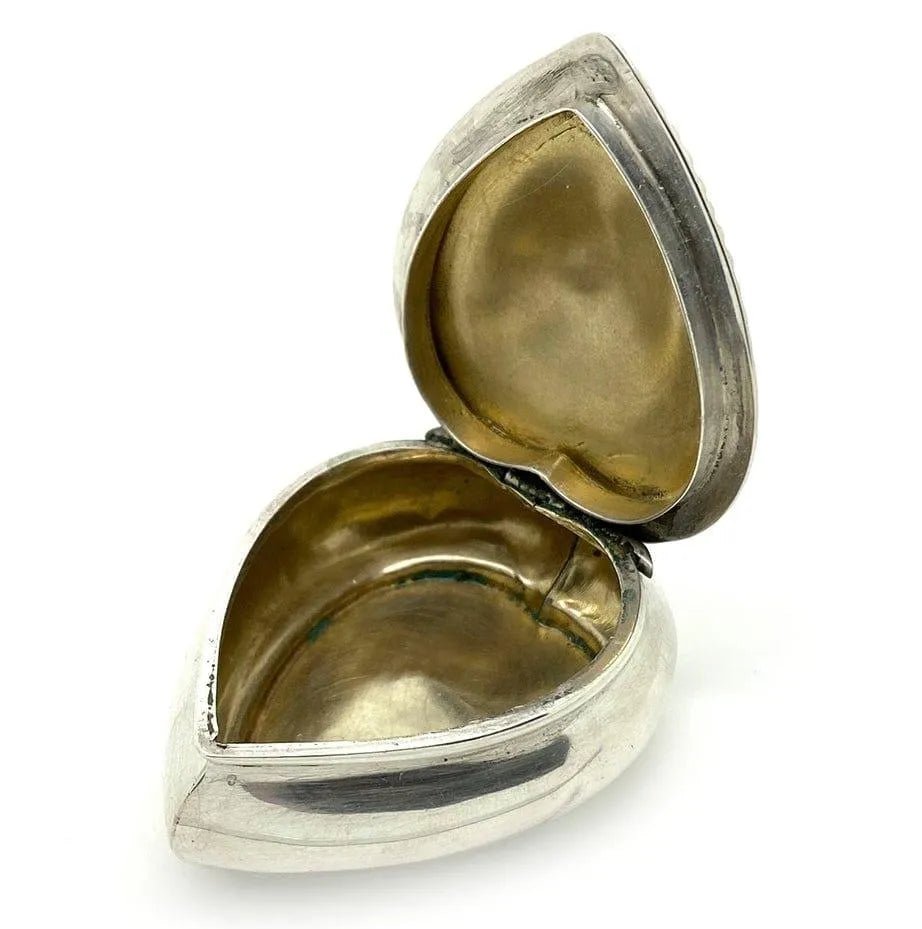 Antiguo joyero victoriano de 1899 con corazón de plata, view 4