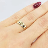 Antique Victorian 1900 Diamond & Sapphire 18ct Yellow Gold Ring