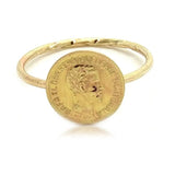 Antique Victorian 9ct Gold Coin Ring