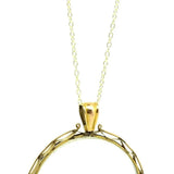 Antique Victorian 9ct Gold Glass Locket Necklace