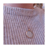 Antique Victorian 9ct Rose Gold Glass Locket Necklace