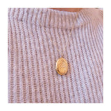 Antique Victorian 9ct Yellow Gold Oval Locket Necklace