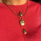 Antique Victorian 9ct Yellow Gold Rectangular Locket Necklace