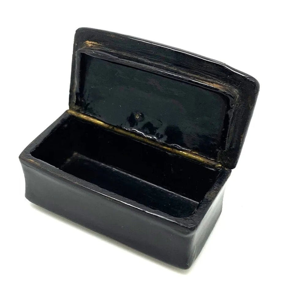 Antique Victorian Abalone & Papier Mâché Snuff Box