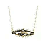 Antique Victorian Bird & Flowers 9ct Gold Conversion Necklace
