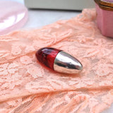 Antique Victorian Cranberry Glass Silver Perfume Scent Bottle