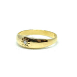 Antique Victorian Diamond Gypsy 18ct Gold Ring