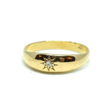 Antique Victorian Diamond Gypsy 18ct Gold Ring