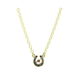 Antique Victorian Diamond & Sapphire Horseshoe Necklace