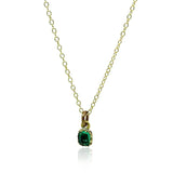 Antique Victorian Emerald Glass Foiled Gilt Necklace