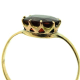 Antique Victorian Garnet 9ct Gold Ring (Size: N)