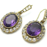 Antique Victorian Gold Amethyst Earrings