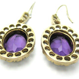 Antique Victorian Gold Amethyst Earrings