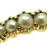 Antique Victorian Pearl & 9ct Gold Ring (Size: N)