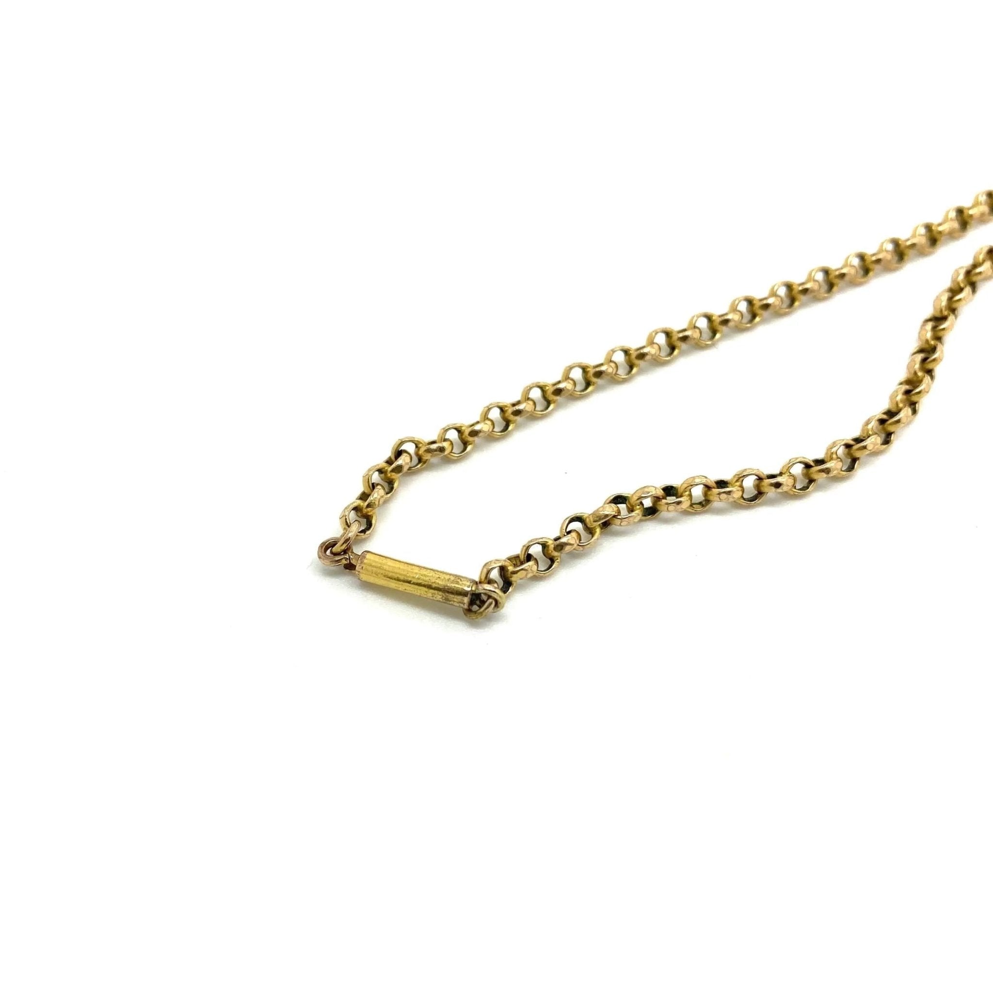 Antique Victorian Pinchbeck Belcher Chain Necklace, view 5