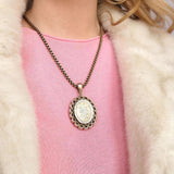Antique Victorian Silver Gilt Locket Necklace