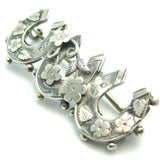 Antique Victorian Silver Horseshoe Brooch
