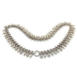 Antique Victorian Silver Locket Collar Chain Necklace