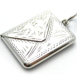 Antique Victorian Sterling Silver Stamp Case Charm Locket