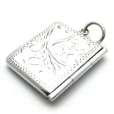 Antique Victorian Sterling Silver Stamp Case Charm Locket