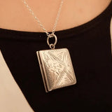 Antique Victorian Sterling Silver Stamp Case Charm Locket
