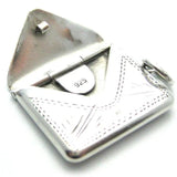 Antique Victorian Sterling Silver Stamp Case Charm Locket