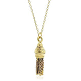 Antique Victorian Tassel 9ct Gold Charm Necklace