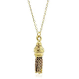Antique Victorian Tassel 9ct Gold Charm Necklace