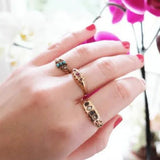 Antique Victorian Turquoise & Pearl 9ct Gold Ring