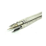 Antique Victorian Twisted Silver Calligraphy Ink Pen