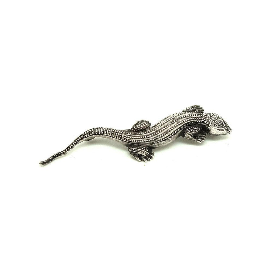 Art Deco Italian Silver Lizard Pin Brooch