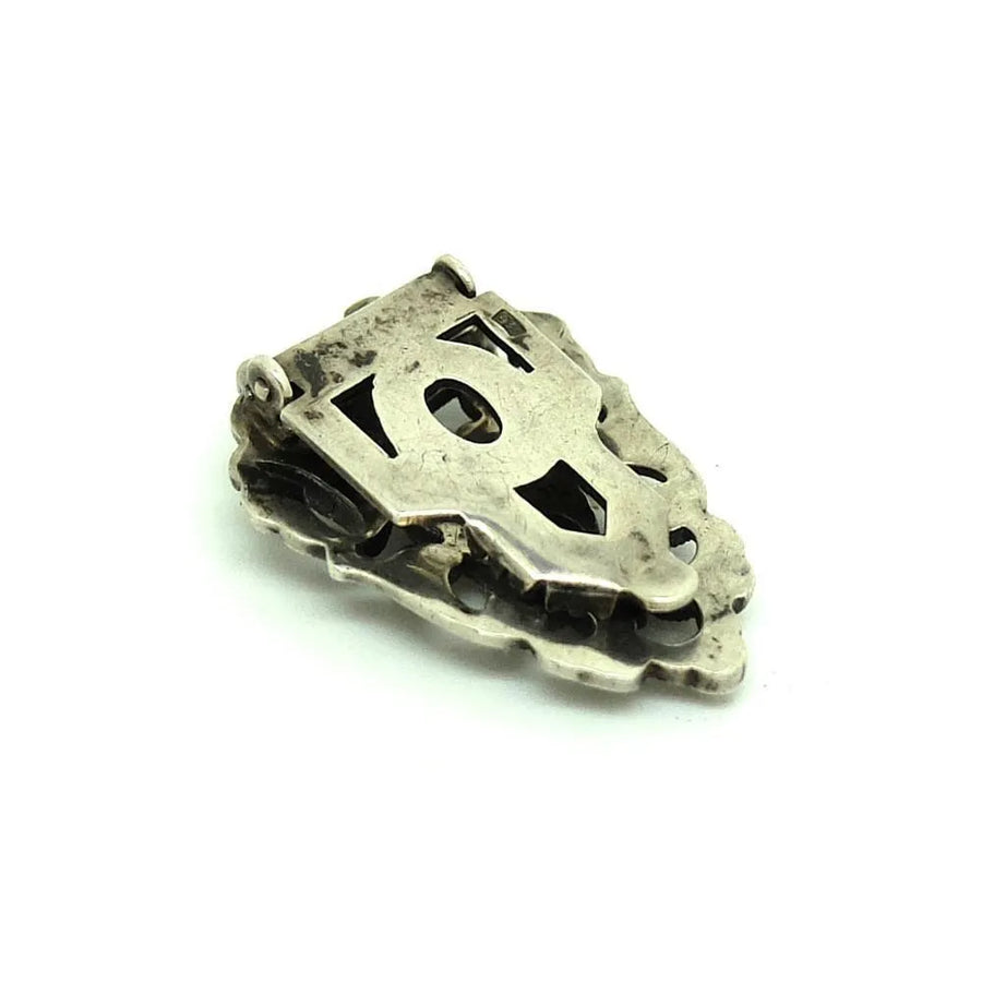 Vintage 1930s Marcasite Silver Fur Dress Clip - Mayveda Jewelry