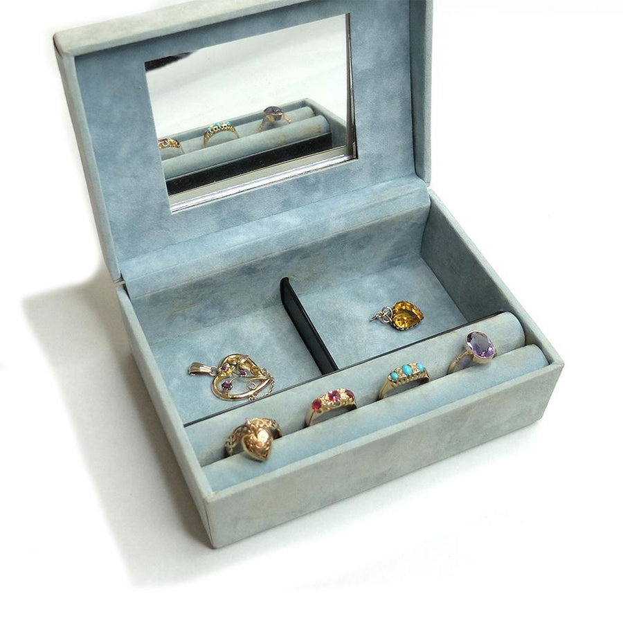 Vintage Art Deco 1930s Velvet Jewellery Box