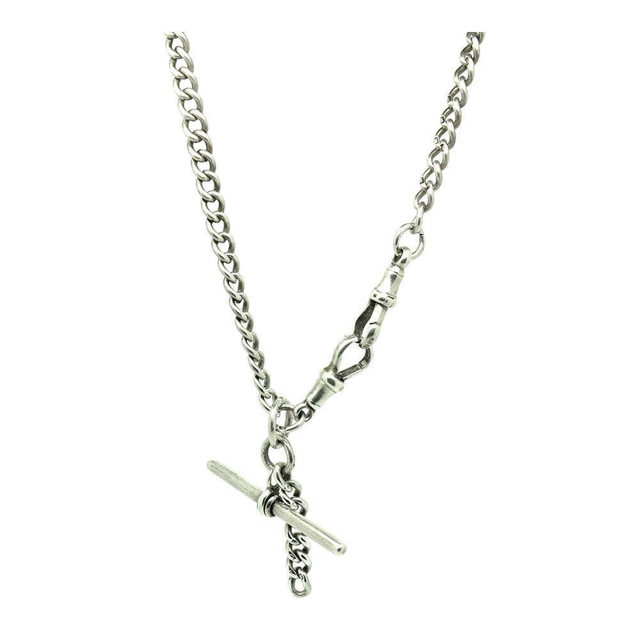 Art Deco 1922 Silver Watch Chain Necklace Choker - Mayveda Jewelry