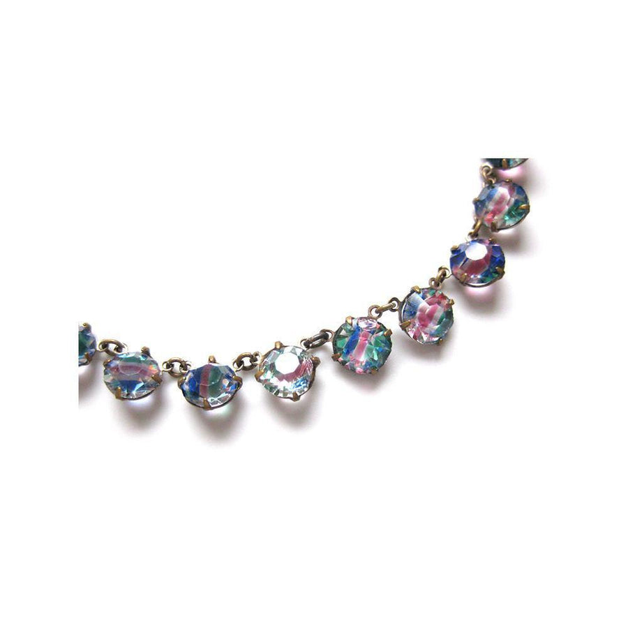 Vintage 1930s Art Deco Iris Glass Necklace