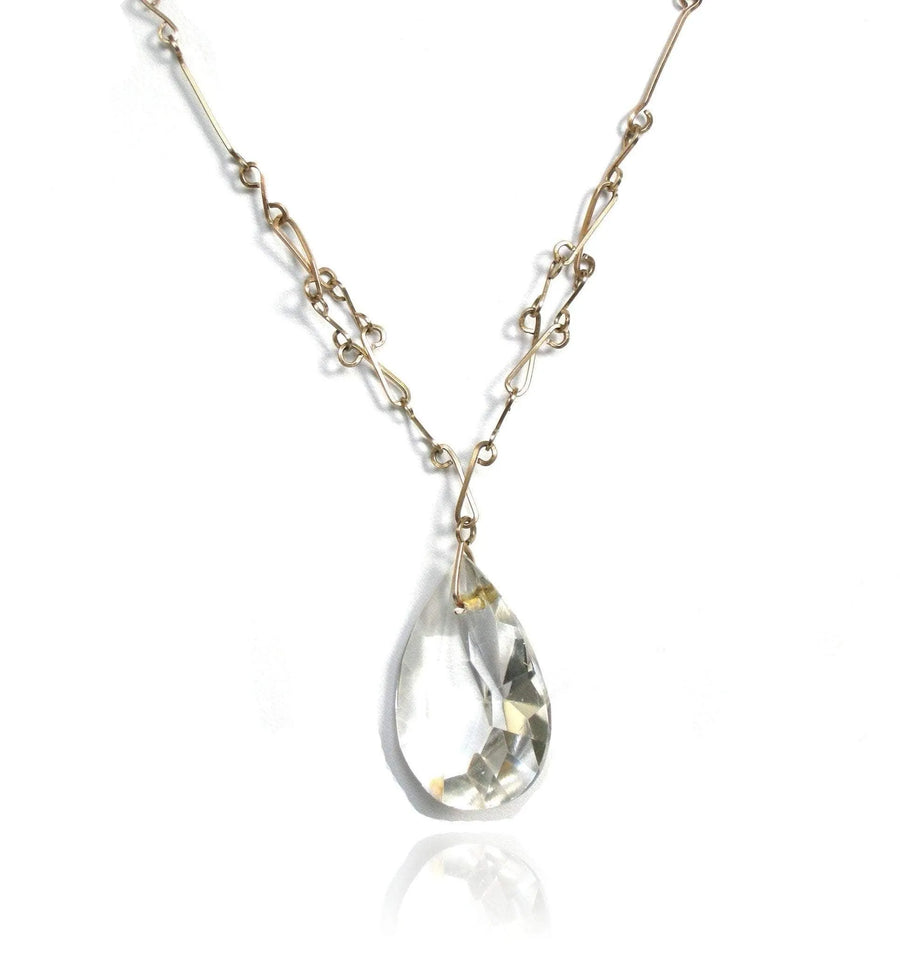 Vintage 1930s Gold Pear Pendant - Mayveda Jewelry