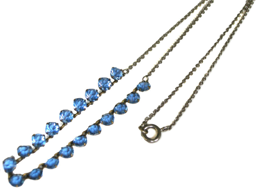 Vintage 1930s Riviere Blue Necklace