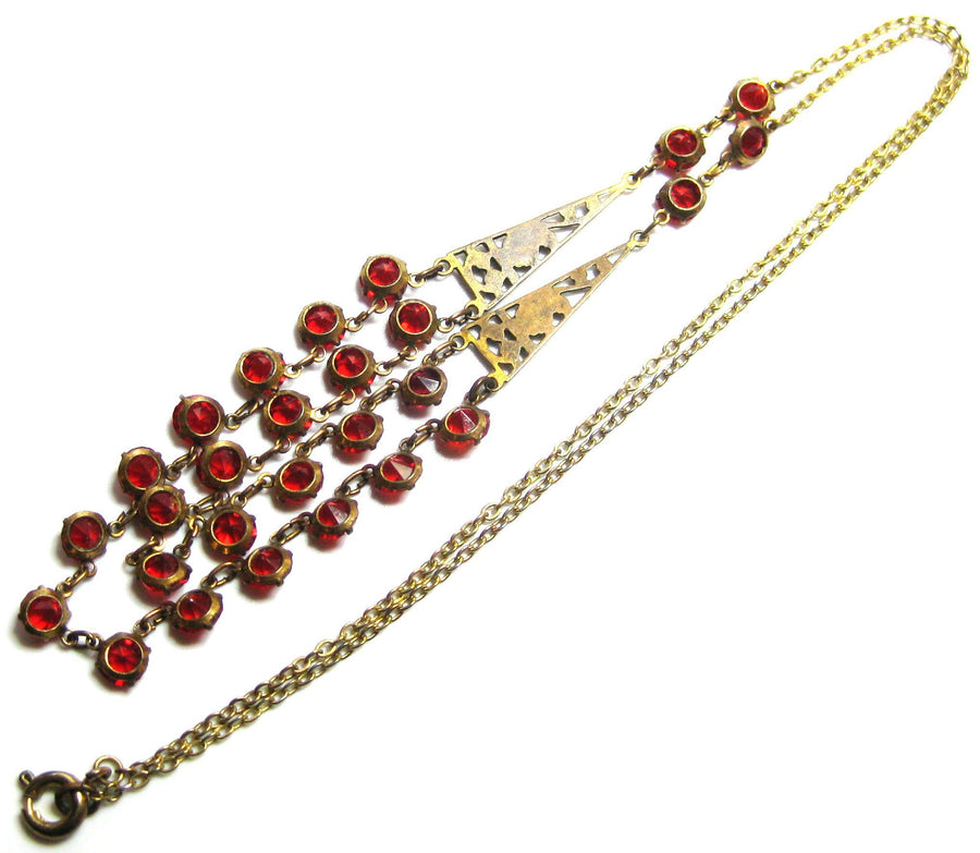 Vintage 1930s Ruby Red Necklace