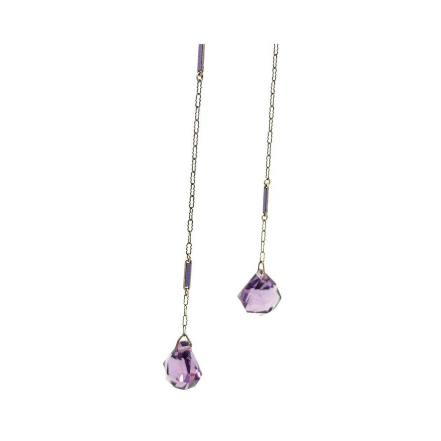 Vintage Art Deco Purple Wrap Choker Necklace