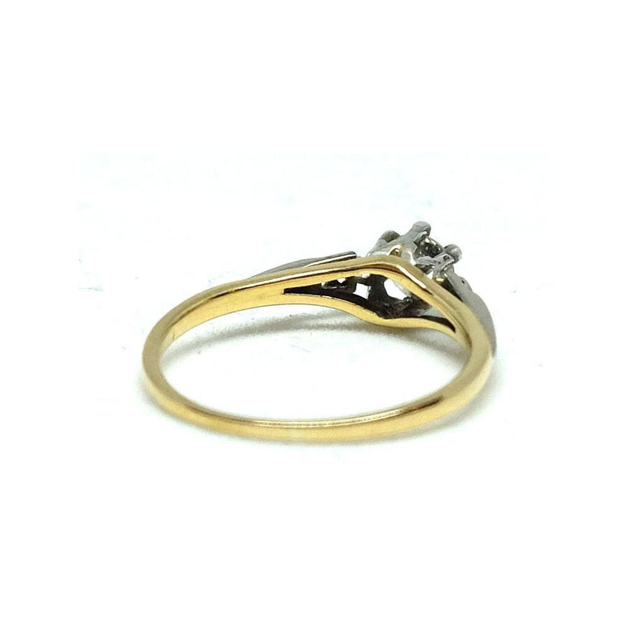 Art Deco 1920s White & Yellow Gold Diamond Ring