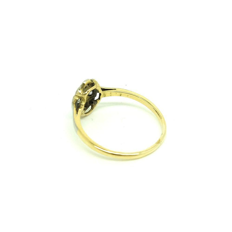 Vintage Art Deco Diamond & Platinum Yellow Gold Ring