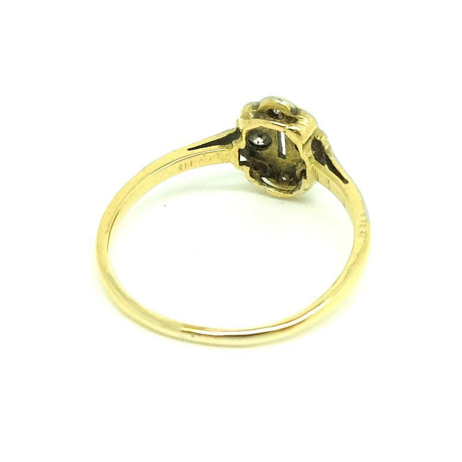 Vintage Art Deco Diamond & Platinum Yellow Gold Ring