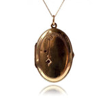 Art Nouveau Rolled Gold Locket Necklace
